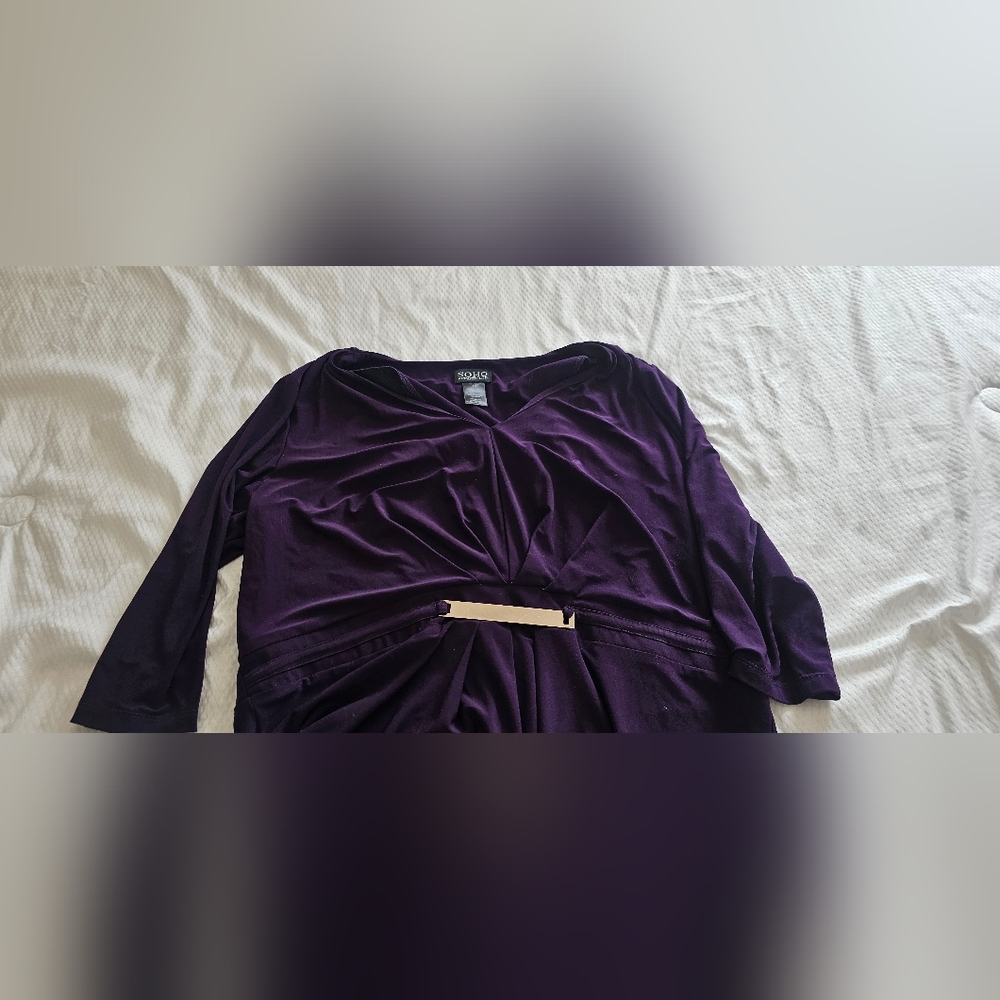 Beautiful soho Apparel purple dress 16 Wrap 3/4 Sleeve - Picture 7 of 7
